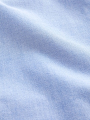 Light Blue Slim Fit Long Sleeve Oxford Shirt - Image 4 of 4