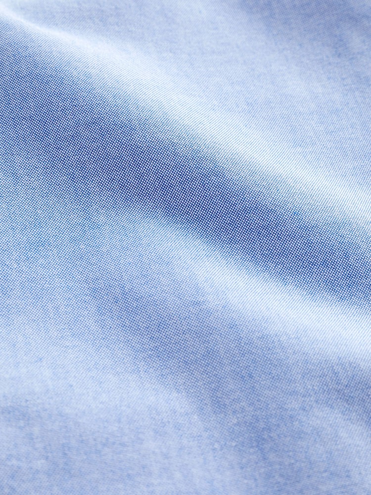 Light Blue Slim Fit Long Sleeve Oxford Shirt - Image 4 of 4