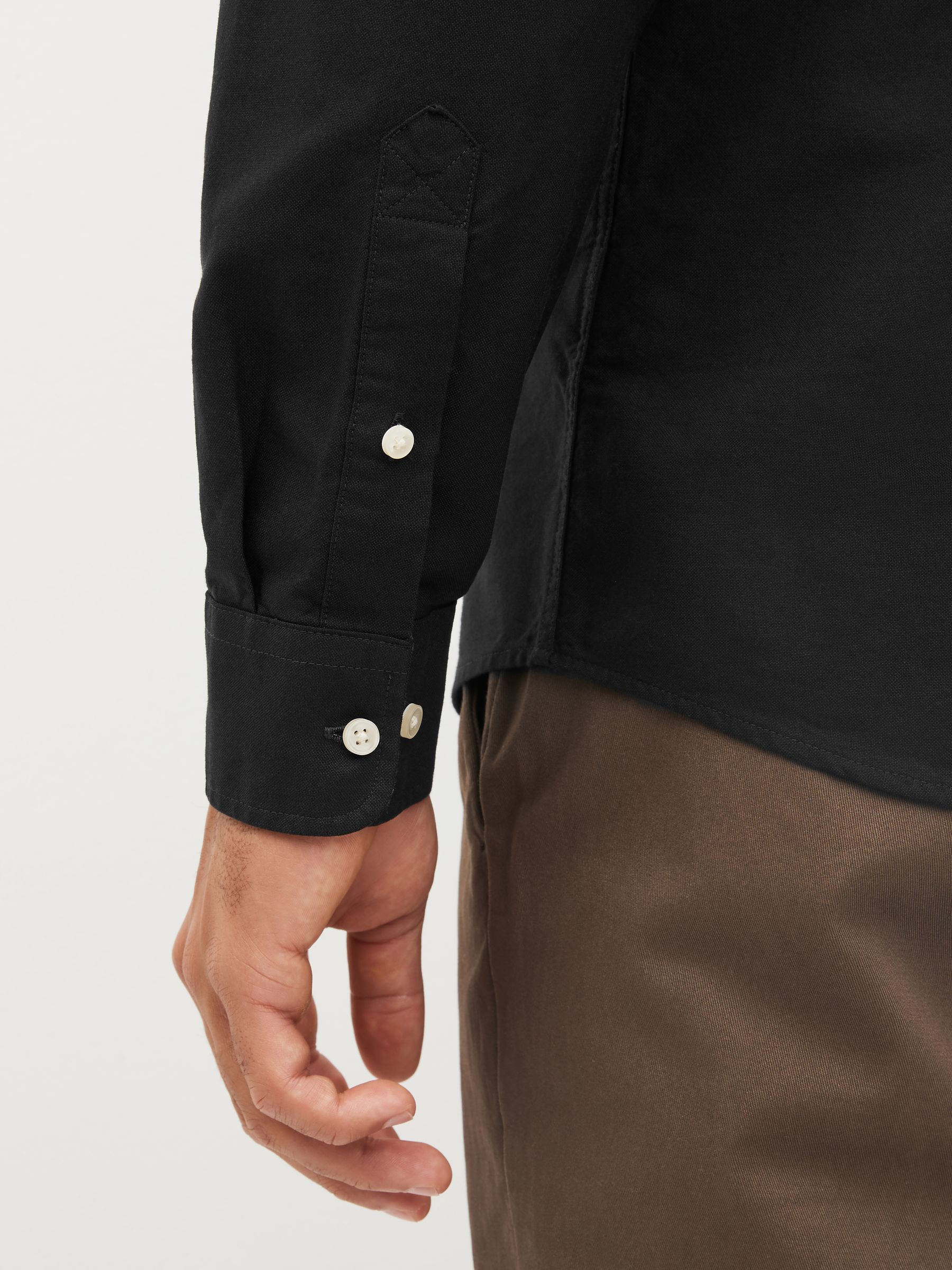OXFORD シャツロンパース ブラック M