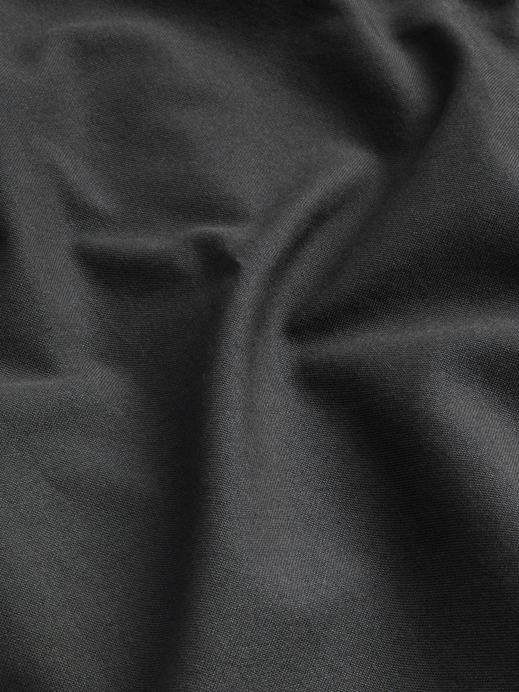 Black Slim Fit Long Sleeve Oxford Shirt - Image 8 of 8