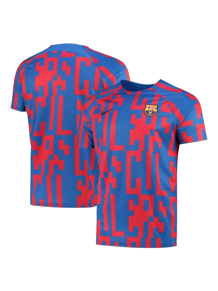 Nike Light Blue Barcelona Pre-Match Top - Image 1 of 2