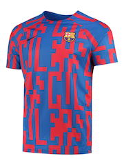 Nike Light Blue Barcelona Pre-Match Top - Image 2 of 2