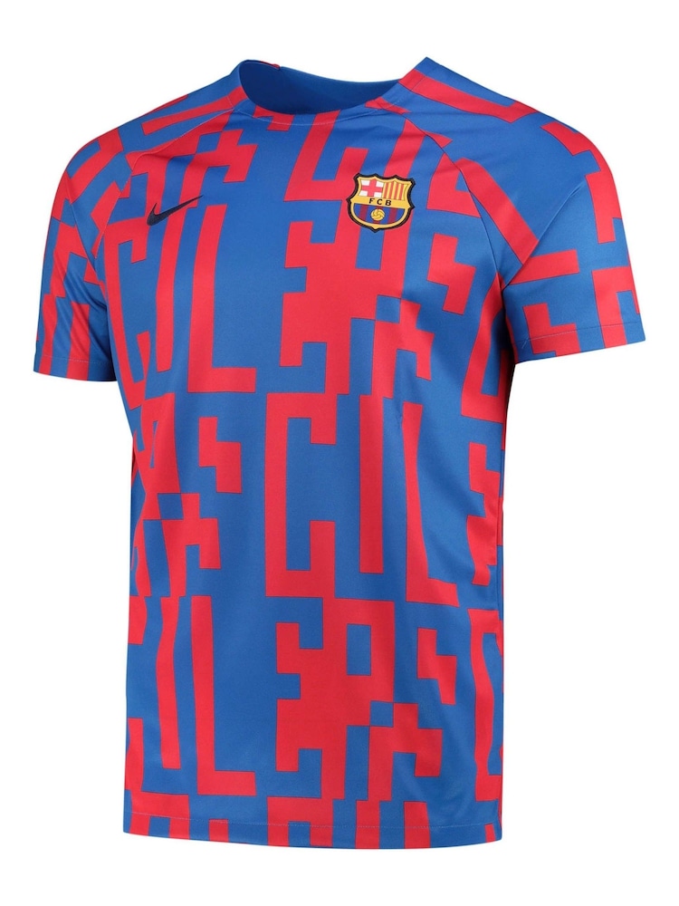 Nike Light Blue Barcelona Pre-Match Top - Image 2 of 2