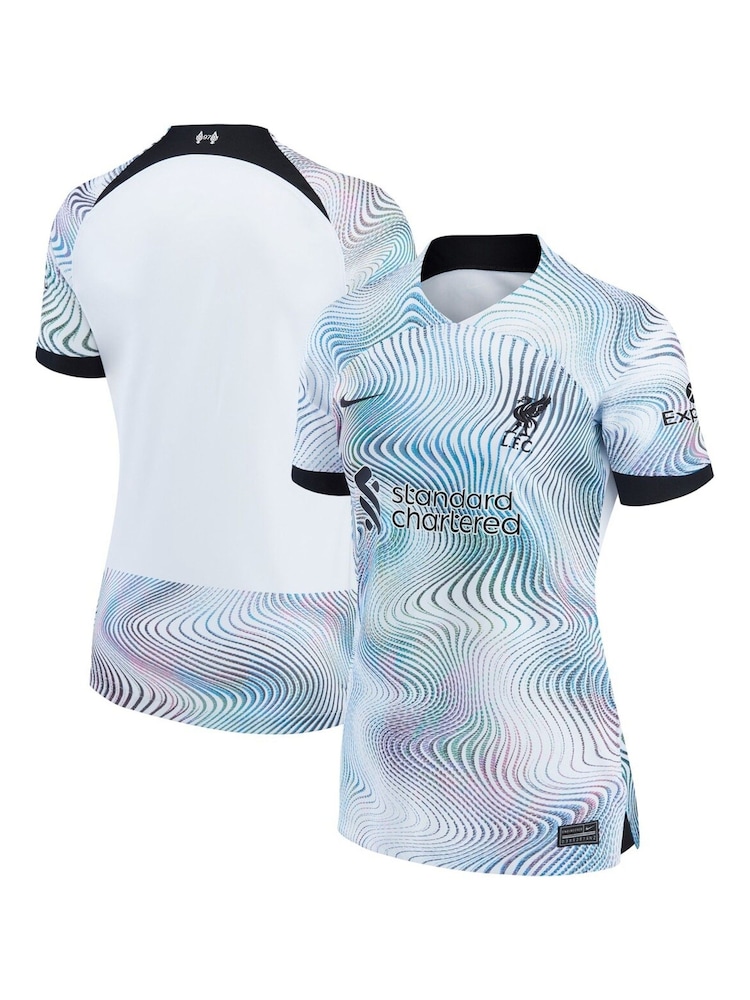 Nike White Blank Liverpool Away Stadium Football Shirt 2022-23 Womens - Image 1 of 2