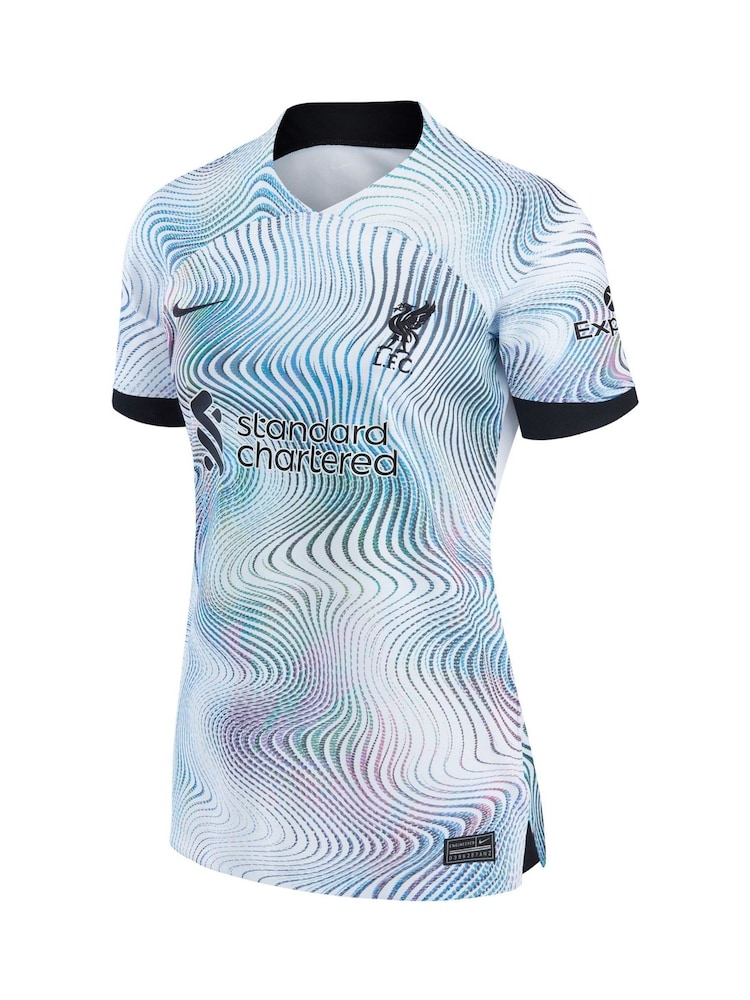Nike White Blank Liverpool Away Stadium Football Shirt 2022-23 Womens - Image 2 of 2