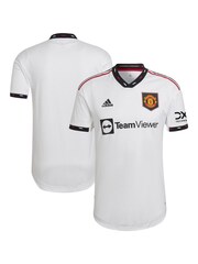 adidas White Blank Manchester United 2022-23 Away Authentic Shirt - Image 1 of 3