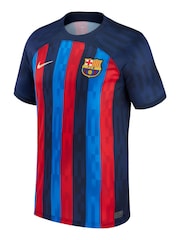 Nike Navy Ansu Fati - 10 F.C. Barcelona 22/23 Home Football Shirt Kids - Image 2 of 3