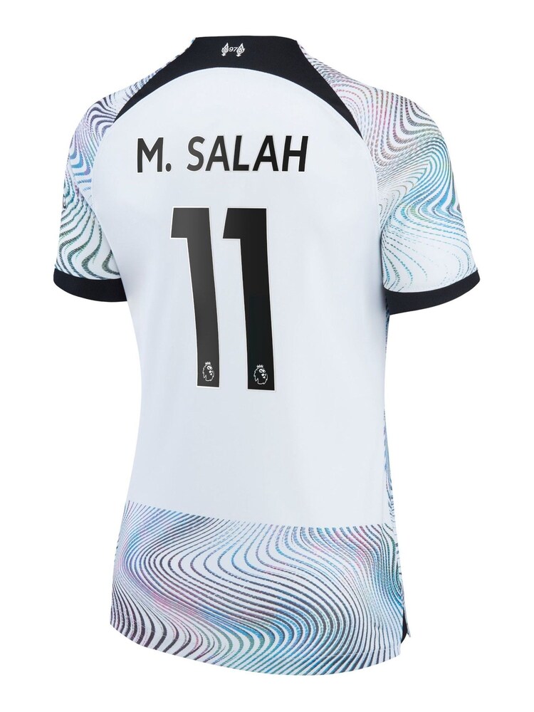 Nike White M.Salah - 11 Liverpool Away Stadium Football Shirt 2022-23 Womens - Image 3 of 3
