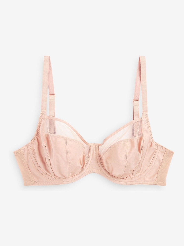 Black/White/Praline Nude DD+ Non Pad Full Cup Bras 3 Pack with Side Support - Image 10 of 10