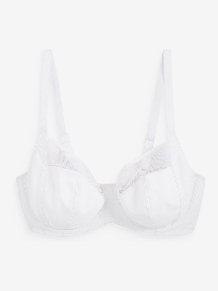 Black/White/Praline Nude DD+ Non Pad Full Cup Bras 3 Pack with Side Support - Image 9 of 10
