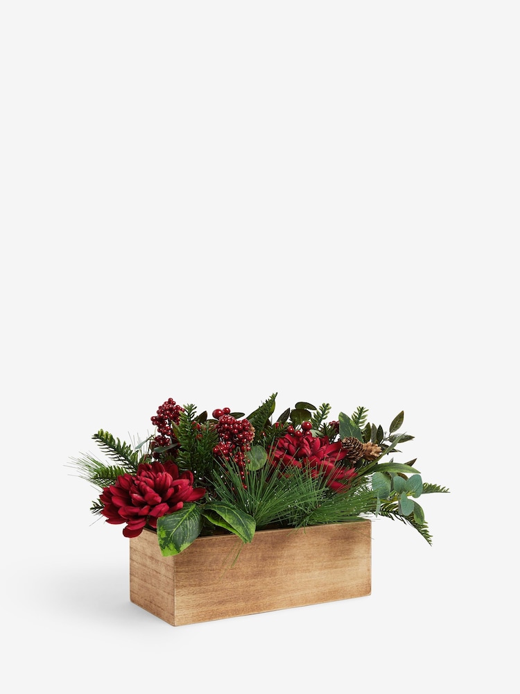 Red/Green Artificial Christmas Window Box - Image 3 of 4