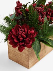 Red/Green Artificial Christmas Window Box - Image 4 of 4