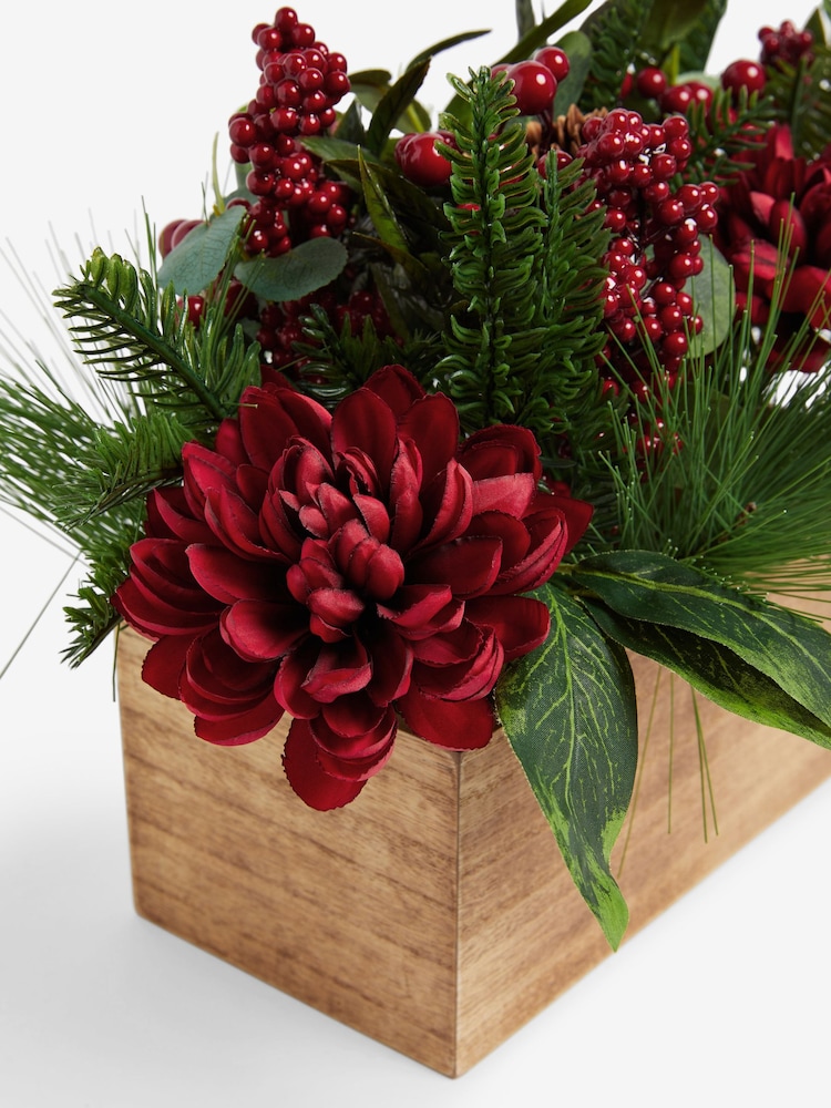 Red/Green Artificial Christmas Window Box - Image 4 of 4 Red/Green Artificial Christmas Window Box - Image 4 of 4