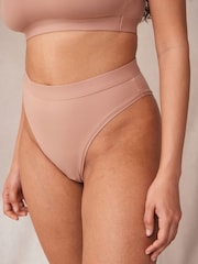 self. Praline Nude Smoothing Comfort High Waist High Leg Briefs - Image 2 of 5