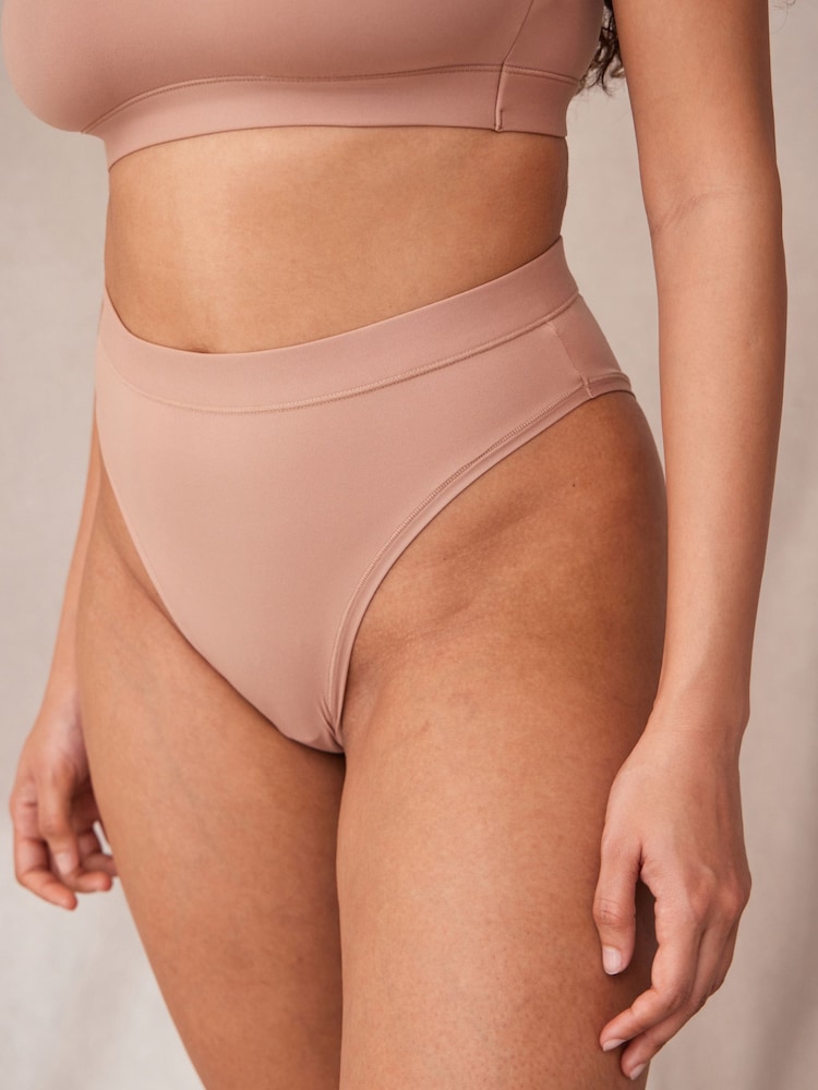 self. Praline Nude Smoothing Comfort High Waist High Leg Briefs - Image 2 of 5