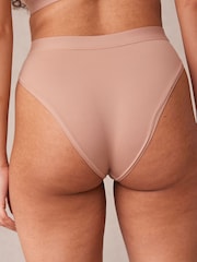 self. Praline Nude Smoothing Comfort High Waist High Leg Briefs - Image 3 of 5