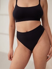 self. Black Smoothing Comfort High Waist High Leg Briefs - Image 1 of 6