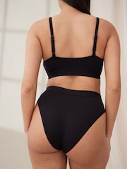 self. Black Smoothing Comfort High Waist High Leg Briefs - Image 3 of 6