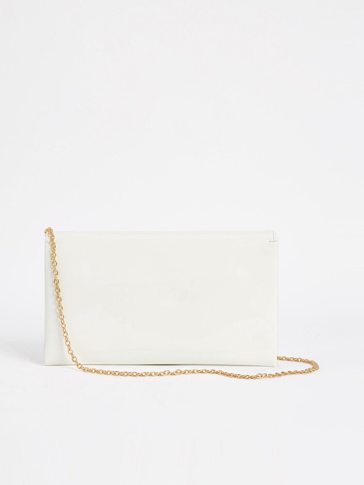 Blanc - Pochette Sac avec chaîne à bandoulière amovible - Image 4 of 7