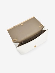 White Clutch Bag With Detachable Cross-Body Chain - Image 7 of 7