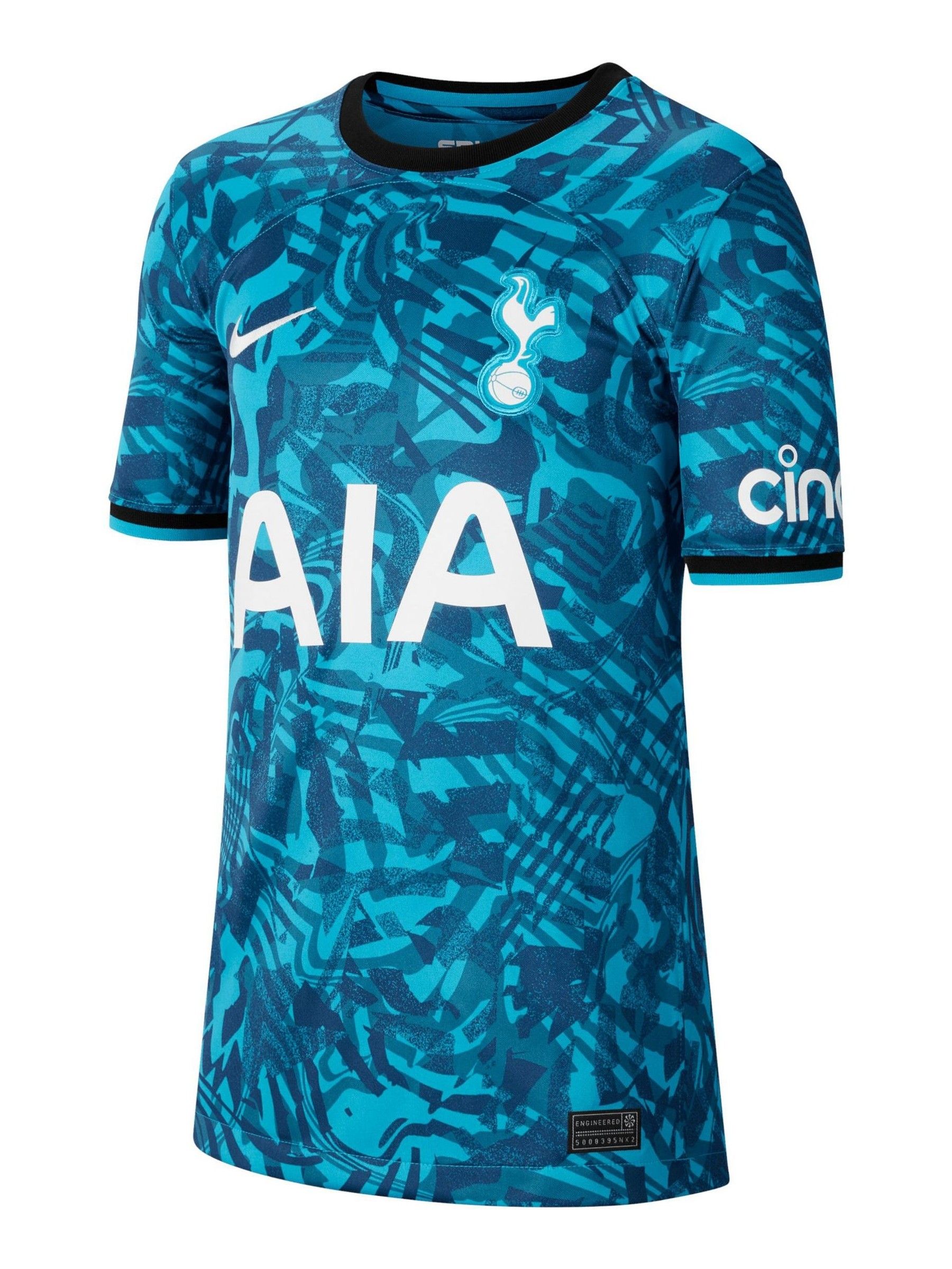 Buy Nike Turquoise Blue Kane 10 Tottenham Hotspur FC 22 23 Third Football Shirt Kids from Next Luxembourg