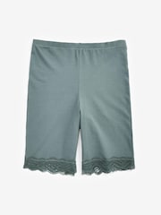 Green/Pink Cotton Blend Anti-Chafe Shorts 2 Pack - Image 2 of 8