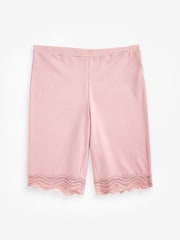 Green/Pink Cotton Blend Anti-Chafe Shorts 2 Pack - Image 3 of 8
