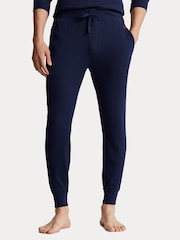 Polo Ralph Lauren Navy Waffle Knit Lounge Stretch Jersey Joggers - Image 1 of 4
