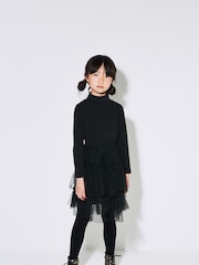Black High Neck Top (3-16yrs) - Image 1 of 5
