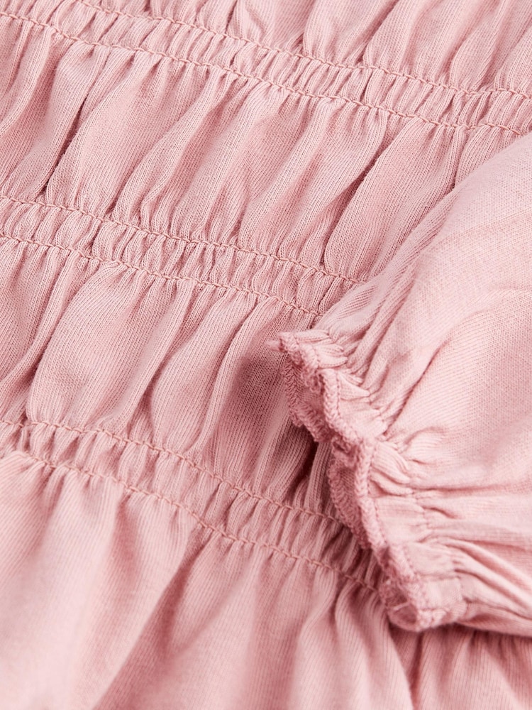 Pink Shirred Long Sleeve Top (3-16yrs) - Image 7 of 7