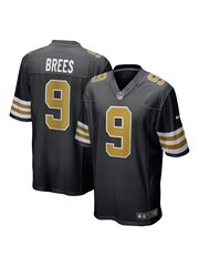 Nike Black NFL New Orleans Saints Alternate Game Jersey - Drew Brees - Image 1 of 3