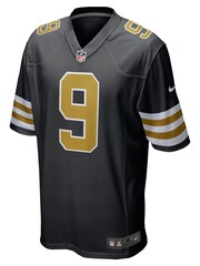 Nike Black NFL New Orleans Saints Alternate Game Jersey - Drew Brees - Image 2 of 3