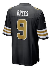 Nike Black NFL New Orleans Saints Alternate Game Jersey - Drew Brees - Image 3 of 3