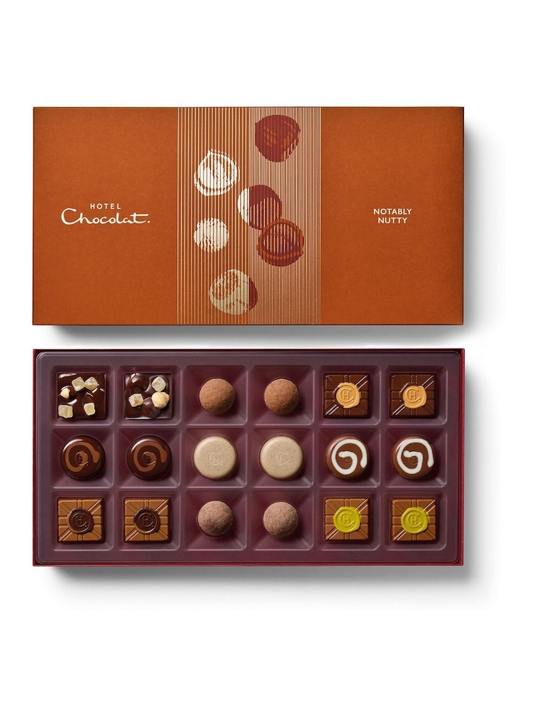 Hotel Chocolat Notably Nutty 18-Piece Chocolate Gift Box - Image 2 of 3
