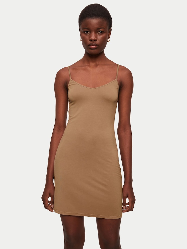 Jigsaw Brown Modal Slip Dress - Image 1 of 4 Jigsaw Brown Modal Slip Dress - Image 1 of 4