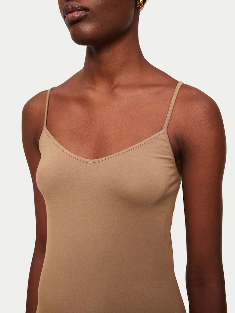 Jigsaw Brown Modal Slip Dress - Image 2 of 4 Jigsaw Brown Modal Slip Dress - Image 2 of 4