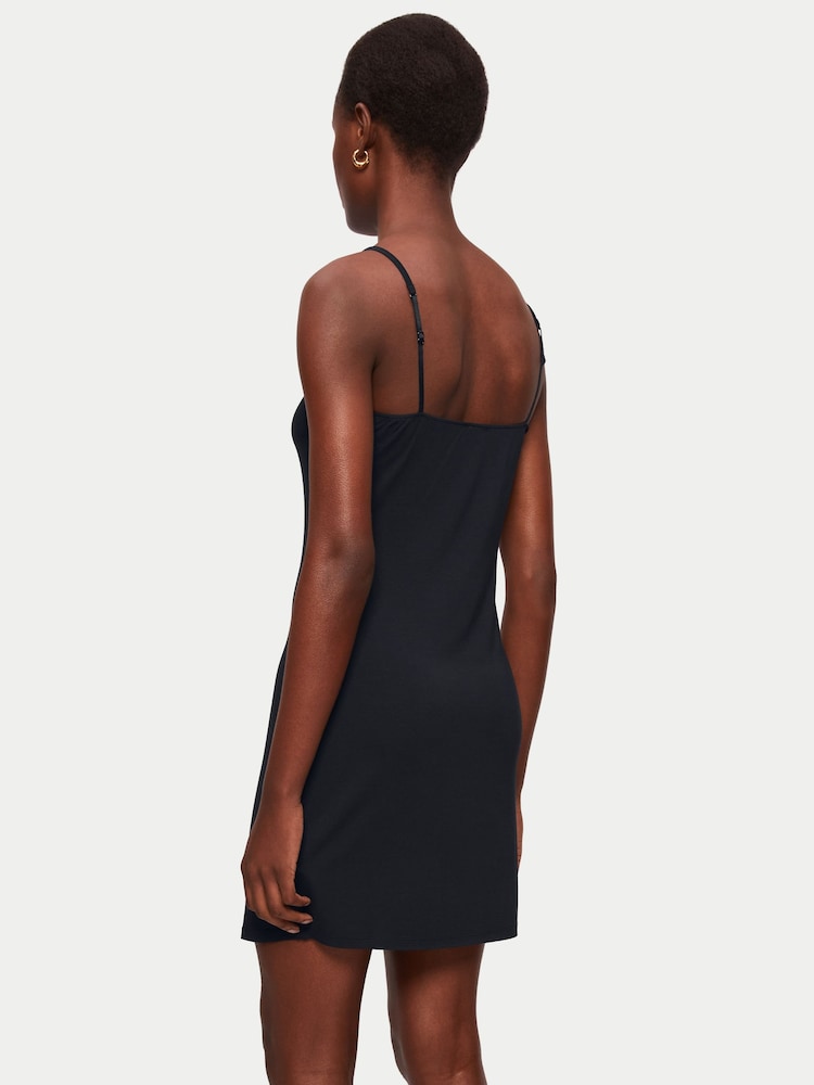 Jigsaw Black Modal Slip Dress - Image 2 of 4 Jigsaw Black Modal Slip Dress - Image 2 of 4