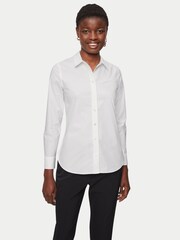 Jigsaw White Fitted Cotton Shirt - Image 1 of 4