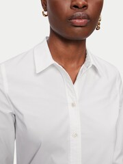 Jigsaw White Fitted Cotton Shirt - Image 4 of 4
