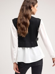 Black Knitted Layer Jumper - Image 3 of 6