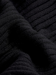 Black Ribbed V-Neck Jumper - Image 6 of 6