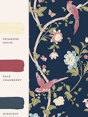 Laura Ashley Midnight Blue Summer Palace 10M Wallpaper - Image 4 of 4