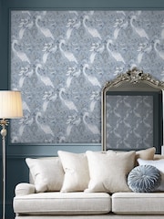 Laura Ashley Midnight Blue Tregaron 10M Wallpaper - Image 1 of 4