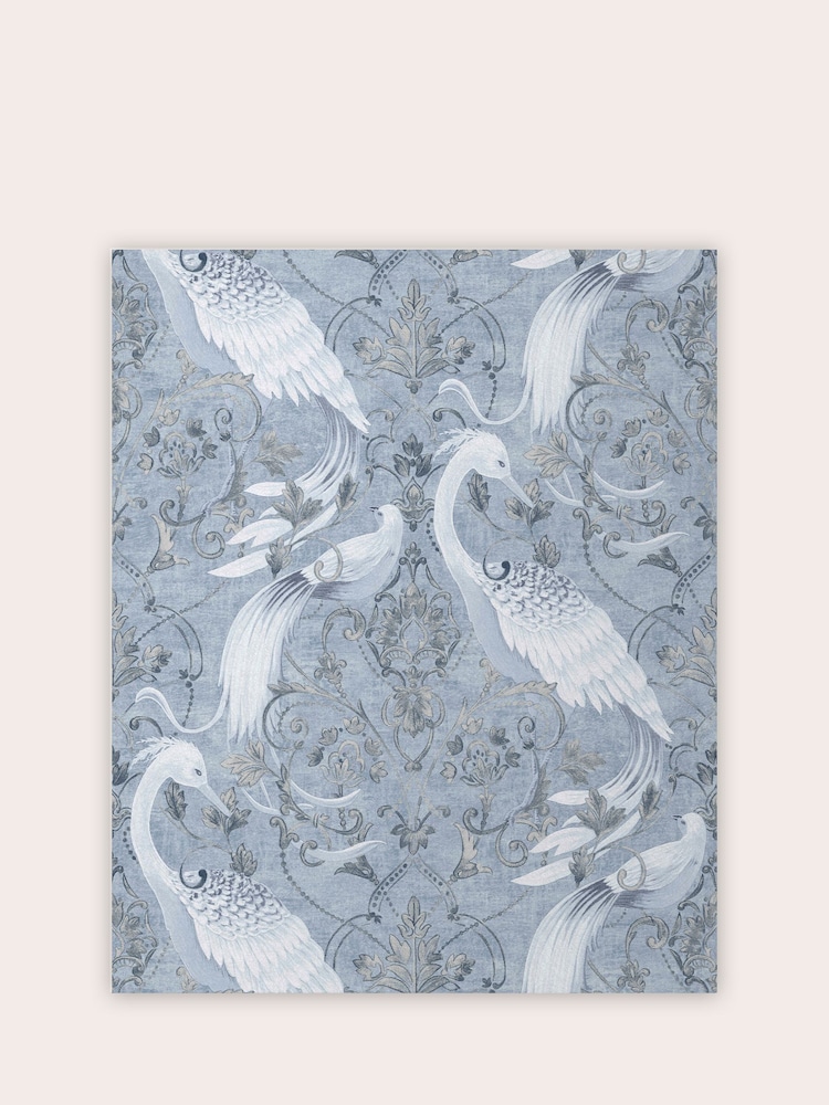 Laura Ashley Midnight Blue Tregaron 10M Wallpaper - Image 2 of 4