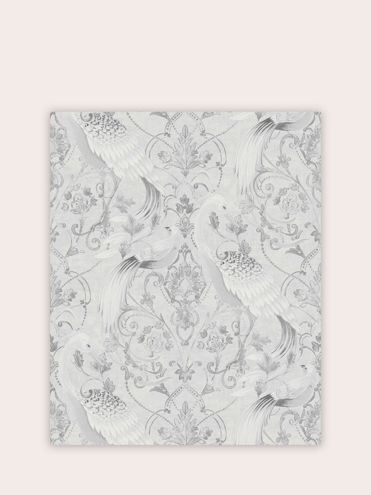 Laura Ashley Silver Tregaron 10M Wallpaper - Image 2 of 4