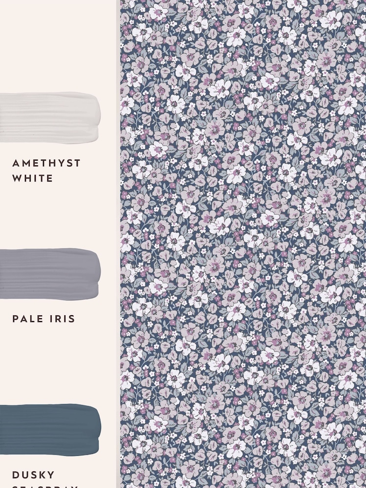 Laura Ashley Purple Libby 10M Wallpaper - Image 4 of 4