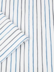 Laura Ashley Blue Painterly Stripe 10M Wallpaper - Image 3 of 4