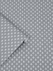 Laura Ashley Slate Grey Trefoil 10M Wallpaper - Image 3 of 4