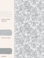 Laura Ashley Slate Grey Louise 10M Wallpaper - Image 4 of 4