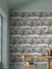 Laura Ashley Jade Green Hartingdon 10M Wallpaper - Image 1 of 4